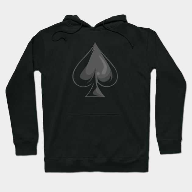 Ace of Spades - Cool Poker Heart Symbol Hoodie by Shirtbubble